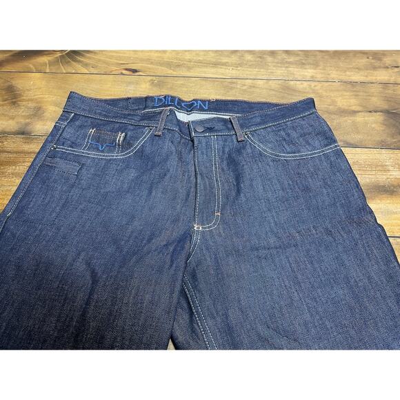 Kimes Ranch Men's Dillon Raw Jeans Blue 100% Cotton Wide Bootcut 34x36 USA Made - Picture 3 of 10